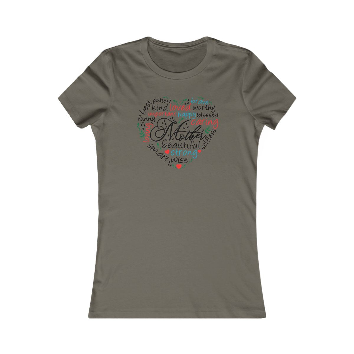 Mom Word Cloud Heart Women's Favorite T-Shirt