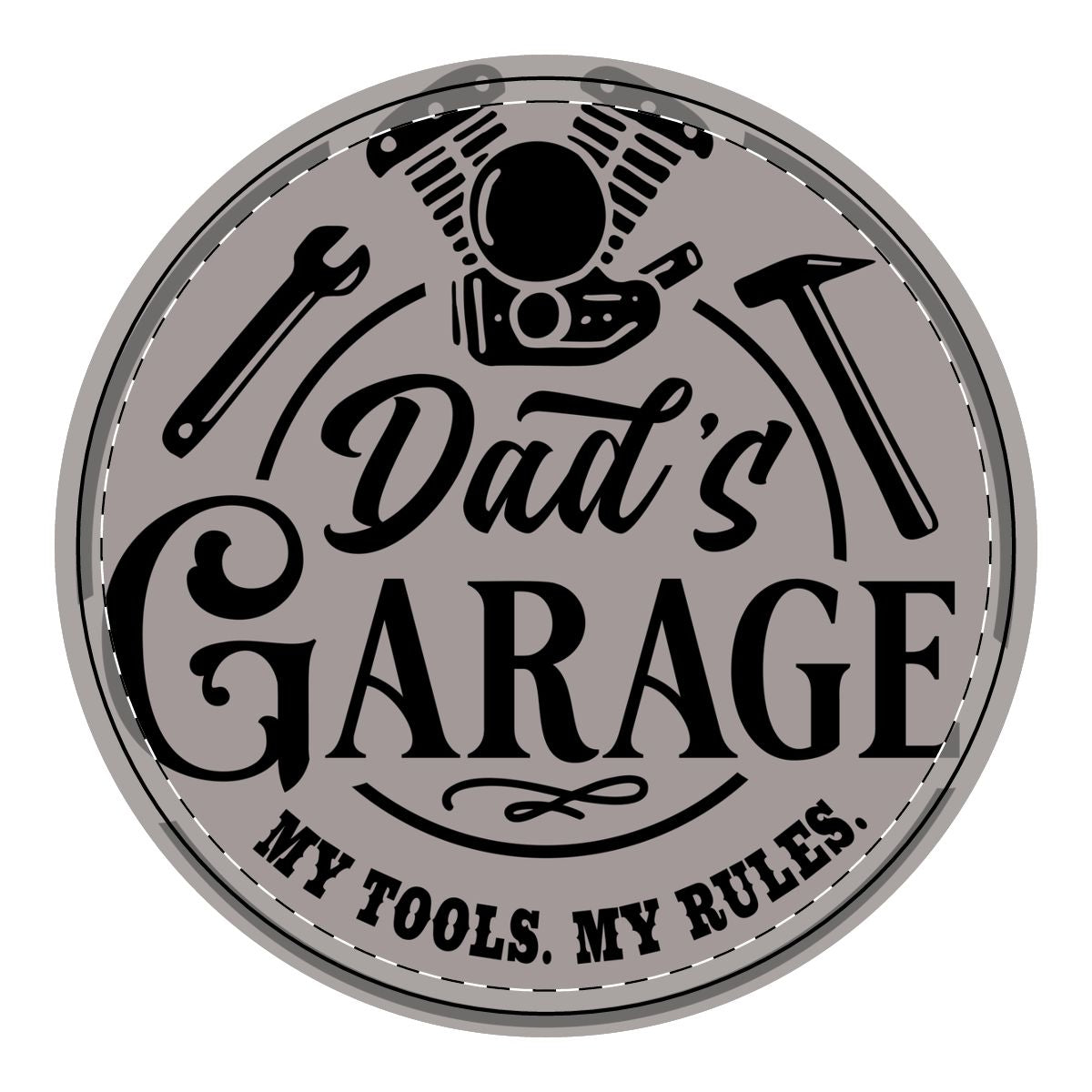 Dad's Garage Wooden Hanging Sign