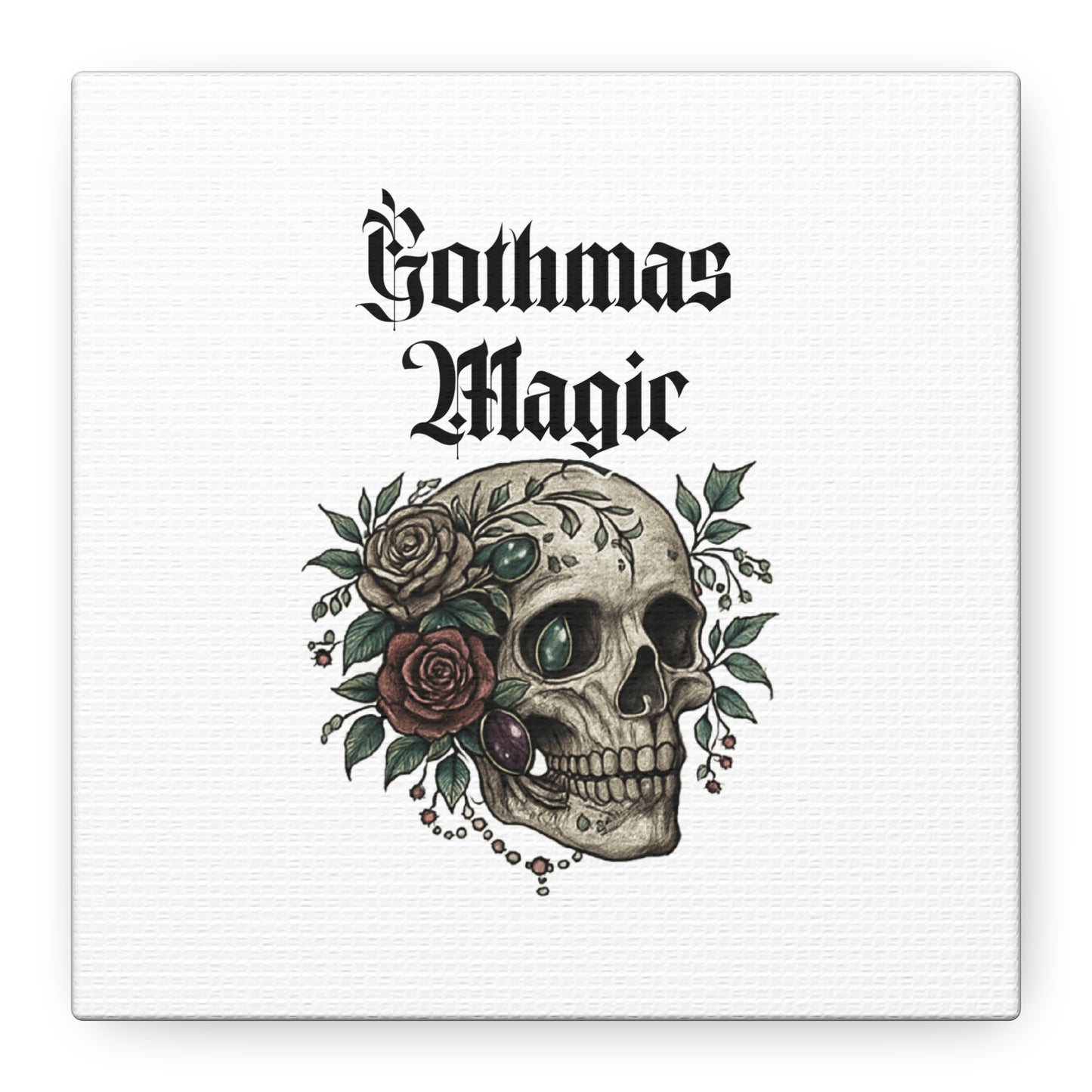 Gothmas Magic Skull Canvas Wall Art