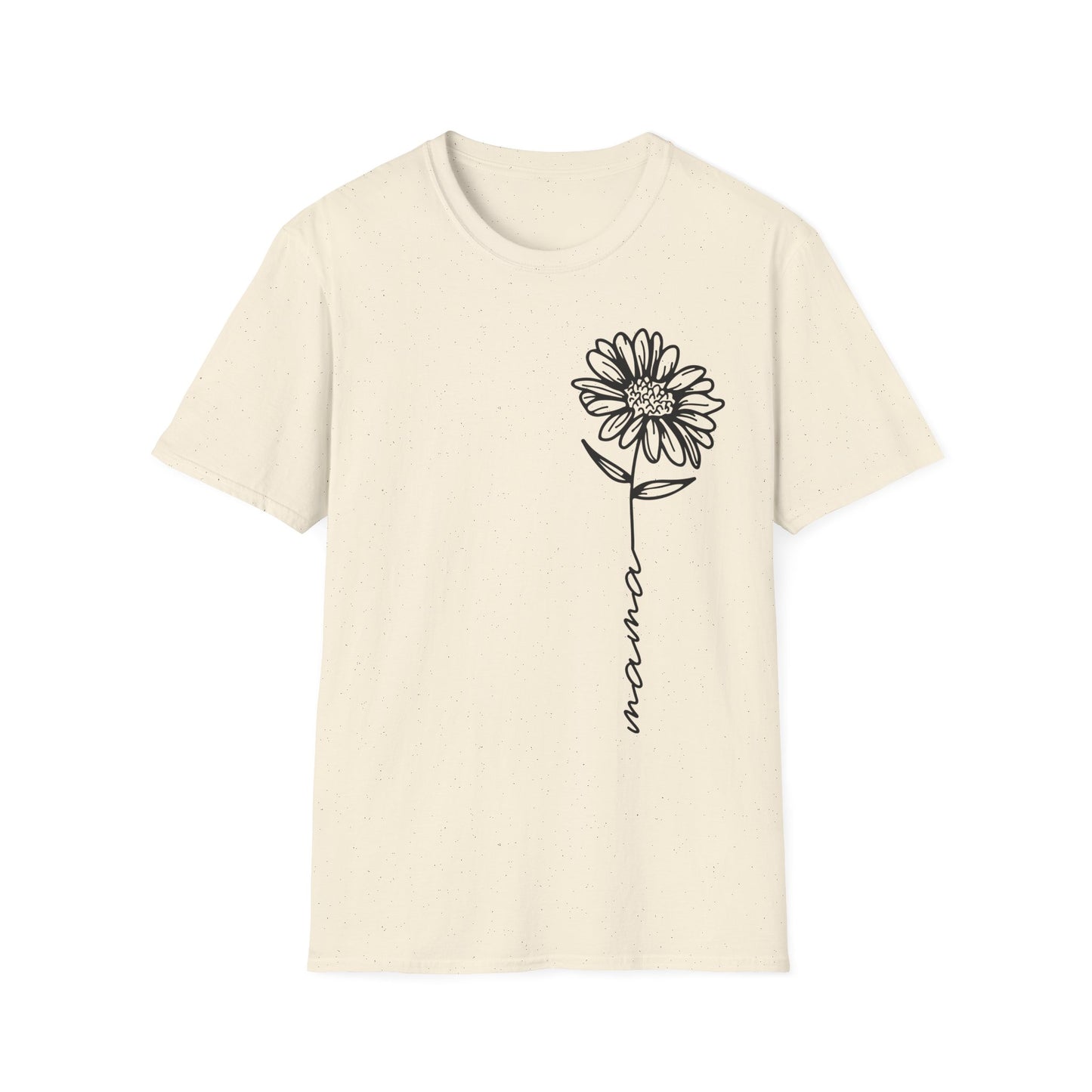 Floral Minimalist Mama Softstyle T-Shirt - Perfect Gift for Mother's Day