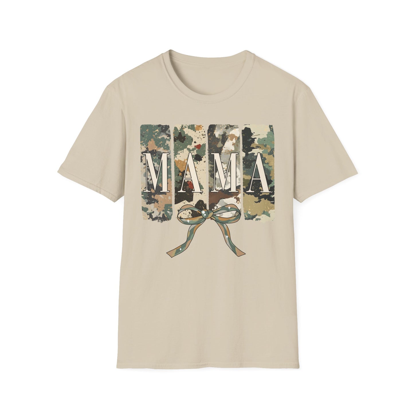 Camo Mama Mother's Day Softstyle T-Shirt - Perfect Gift for Military Moms