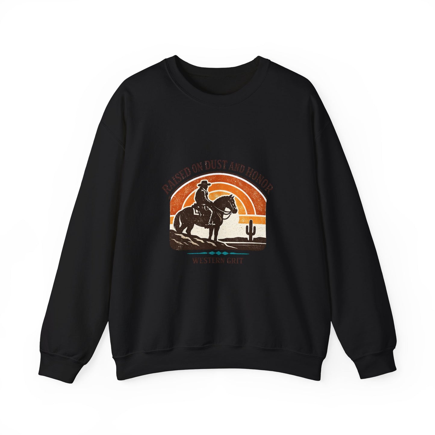 Raised on Dust and Honor Crewneck Sweatshirt | Western, Cowboy, Vintage Americana