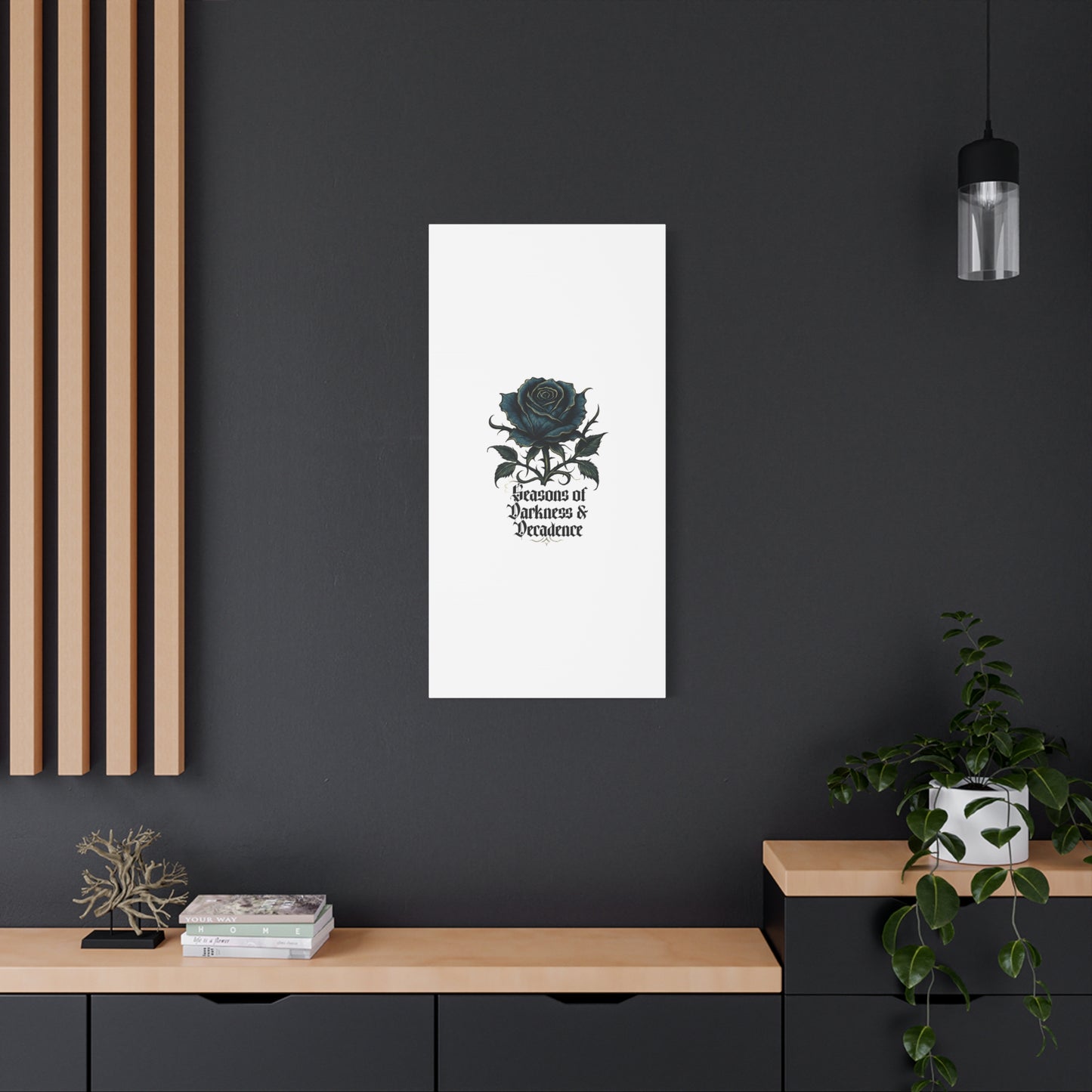 Canvas Wall Art — Gothic Blue Rose "Seasons of Darkness & Decadence"