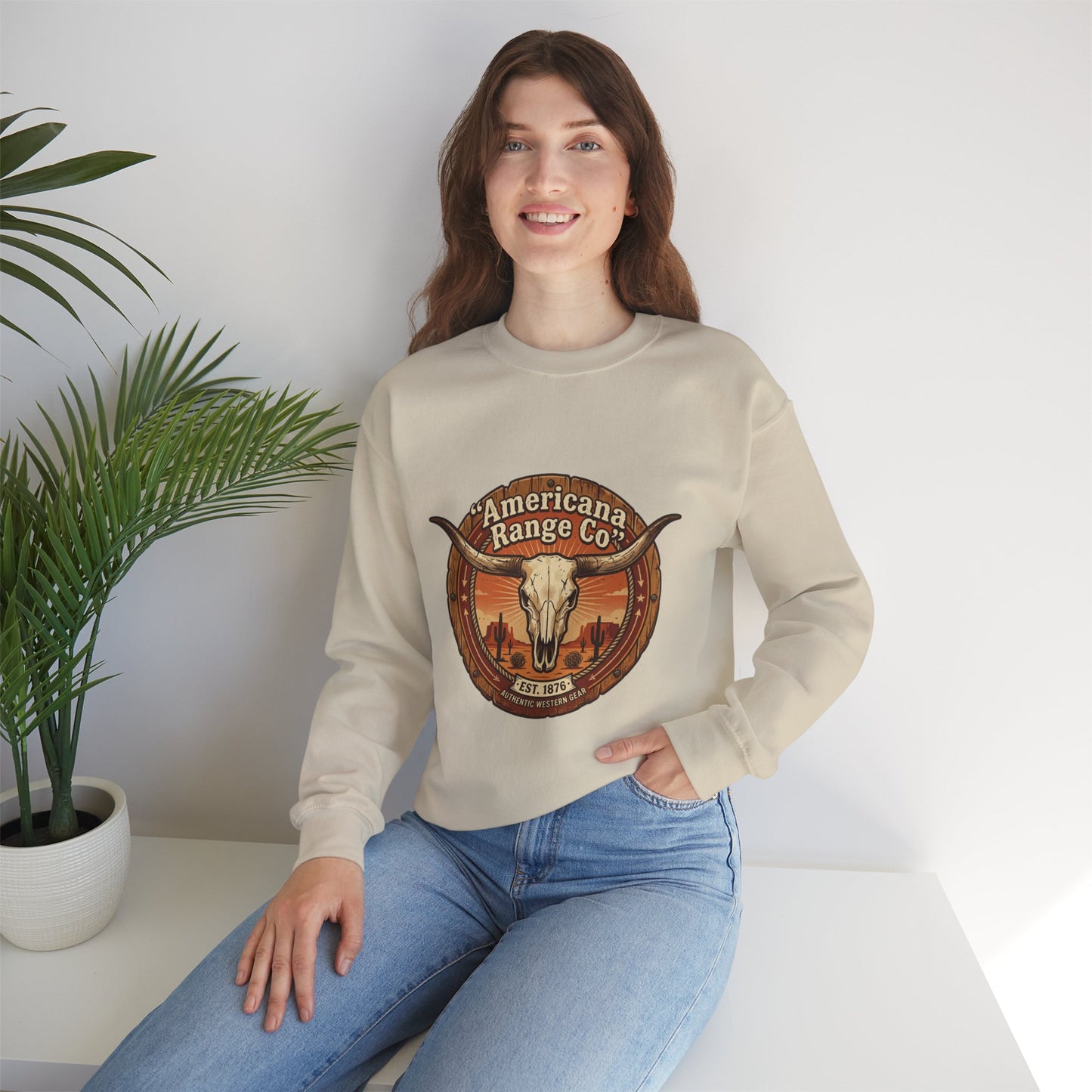Americana Range Co. Skull Crest Sweatshirt | Western, Vintage Frontier