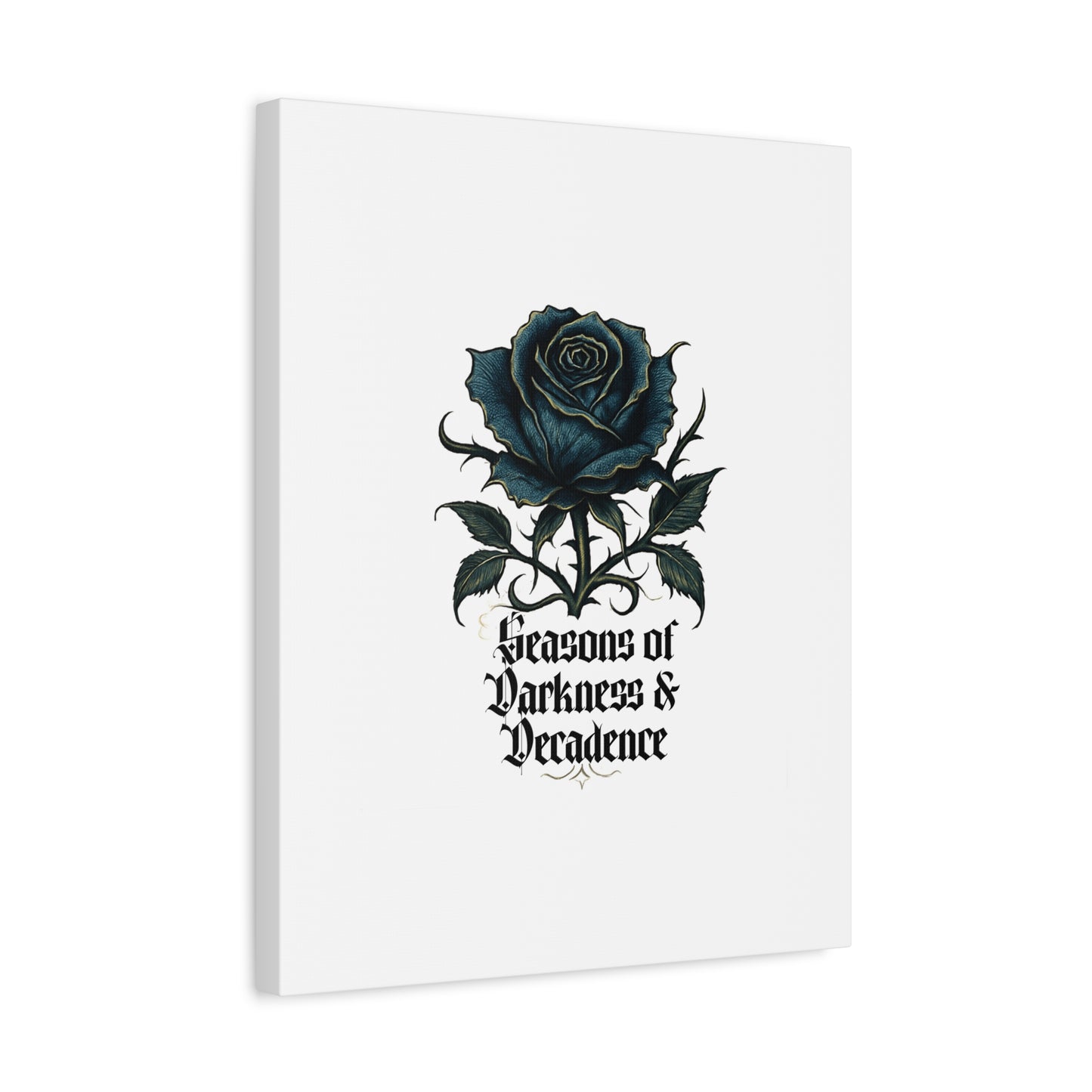 Canvas Wall Art — Gothic Blue Rose "Seasons of Darkness & Decadence"