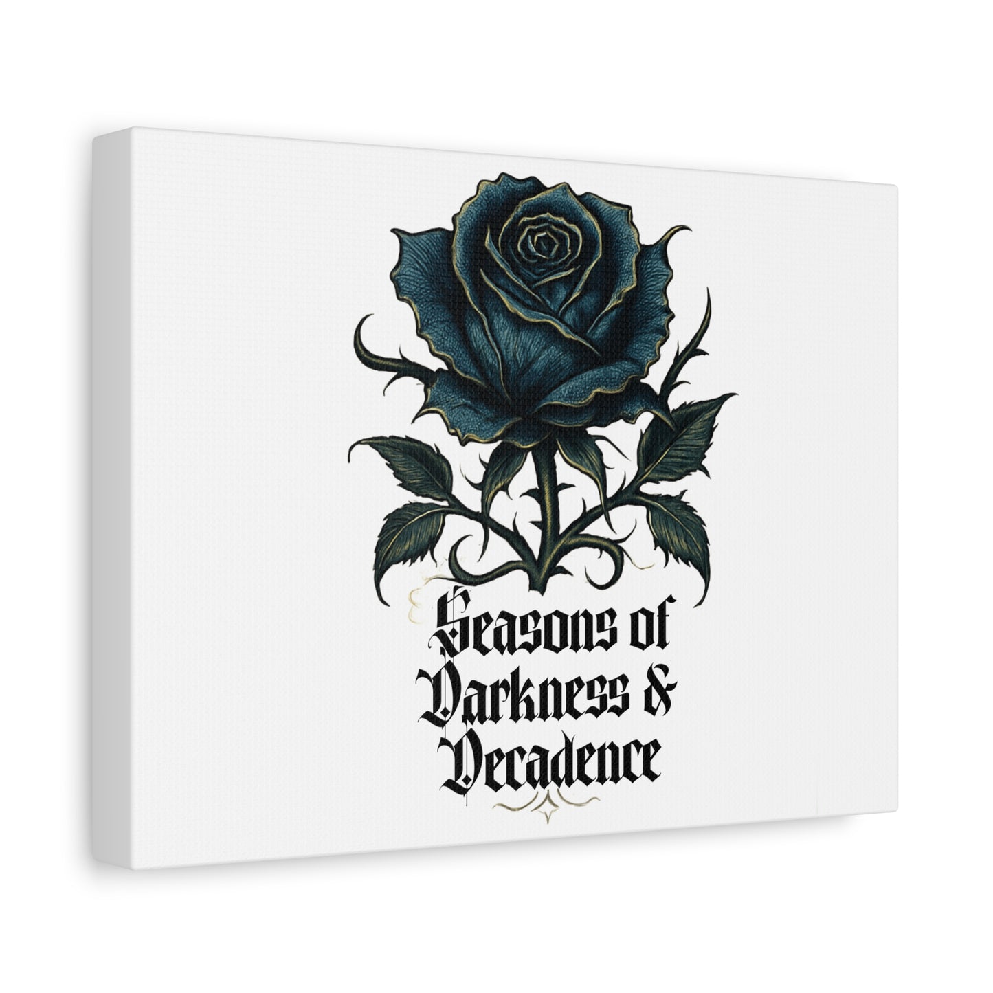 Canvas Wall Art — Gothic Blue Rose "Seasons of Darkness & Decadence"