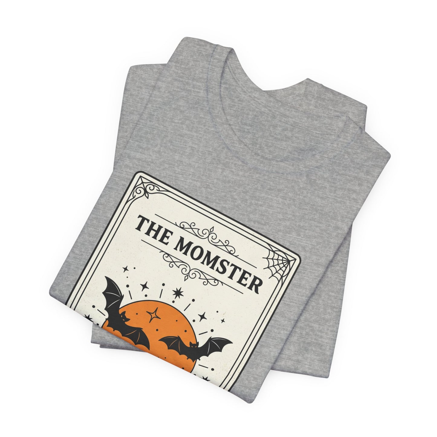 Momster Pumpkin Crest Tee | Halloween bats, spooky vintage orange