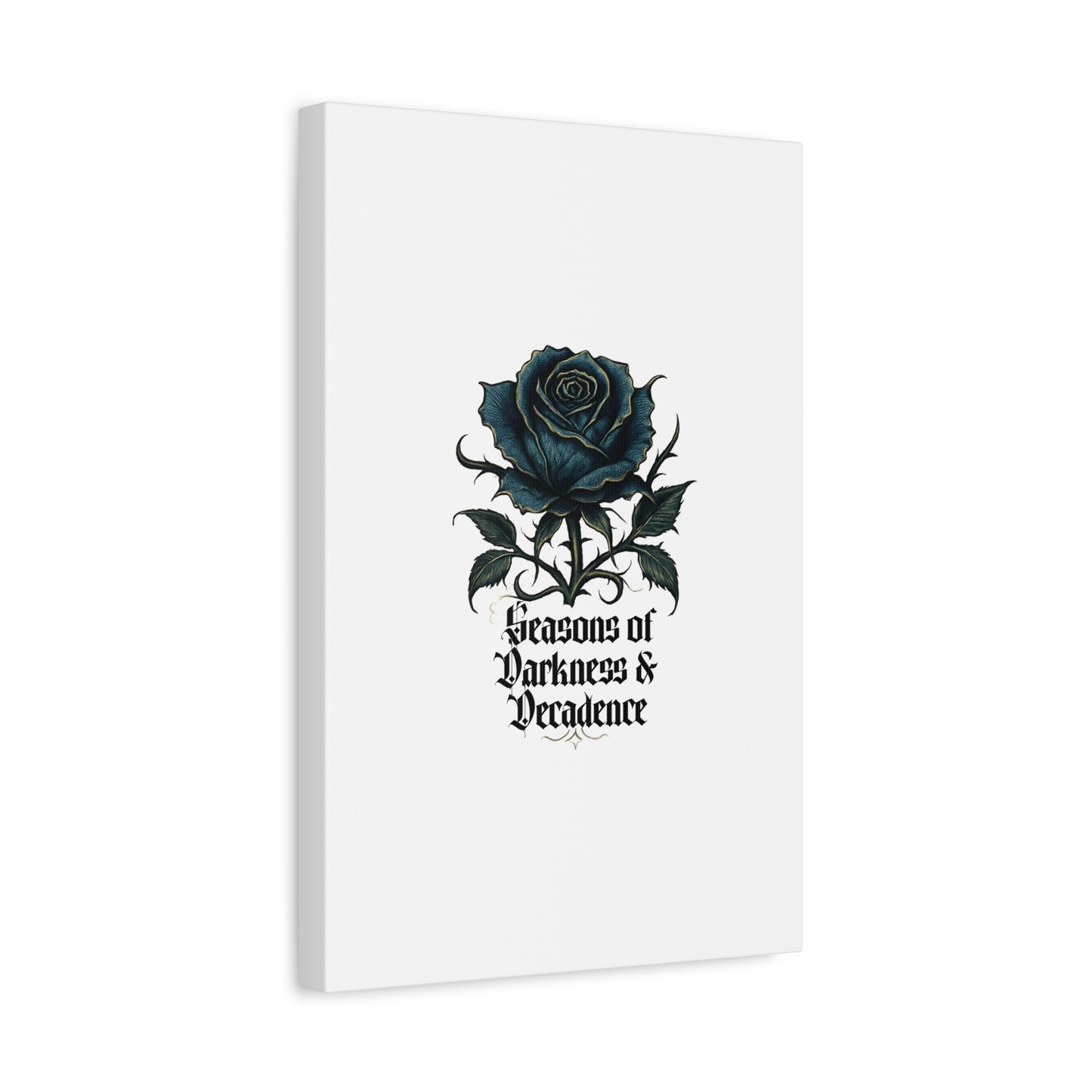 Canvas Wall Art — Gothic Blue Rose "Seasons of Darkness & Decadence"
