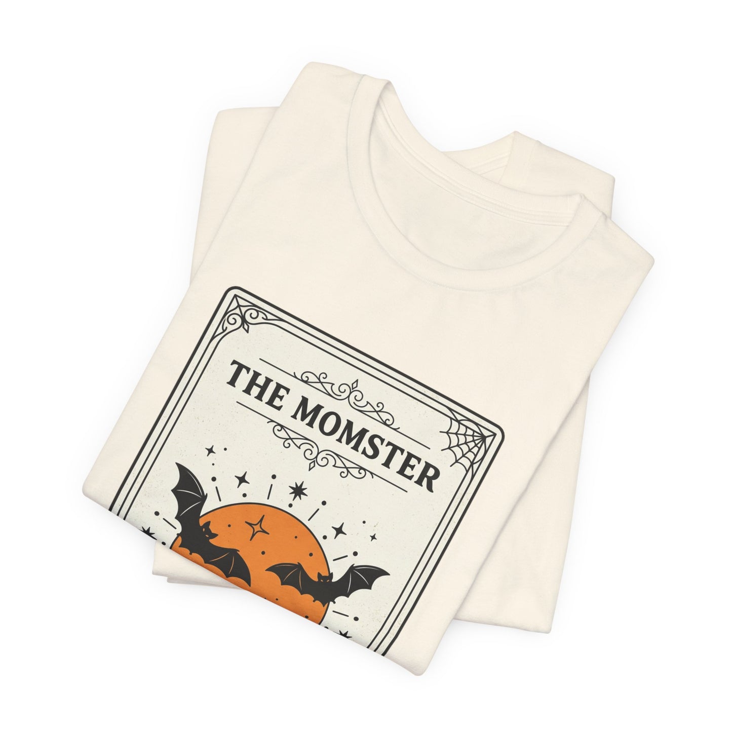 Momster Pumpkin Crest Tee | Halloween bats, spooky vintage orange