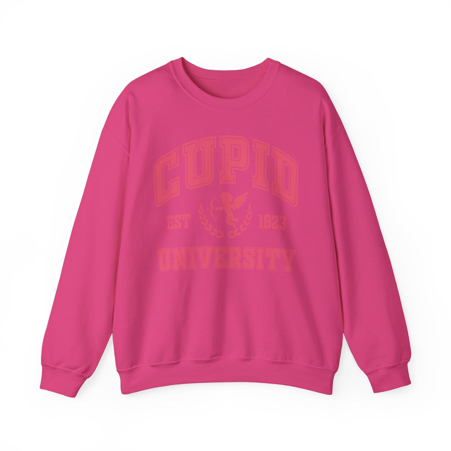 Cupid University Crewneck Sweatshirt — Valentine's Day Graphic Sweatshirt