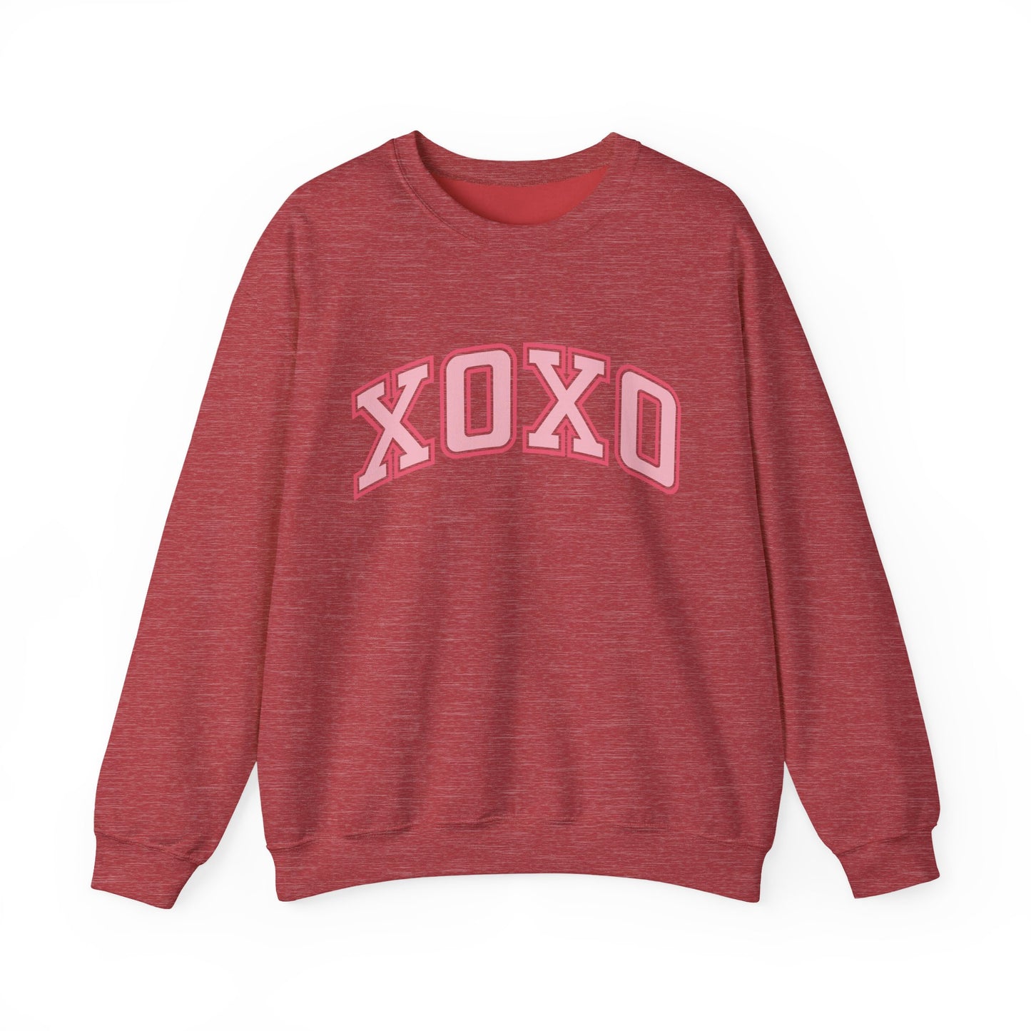 XOXO Pink Varsity Crewneck Sweatshirt