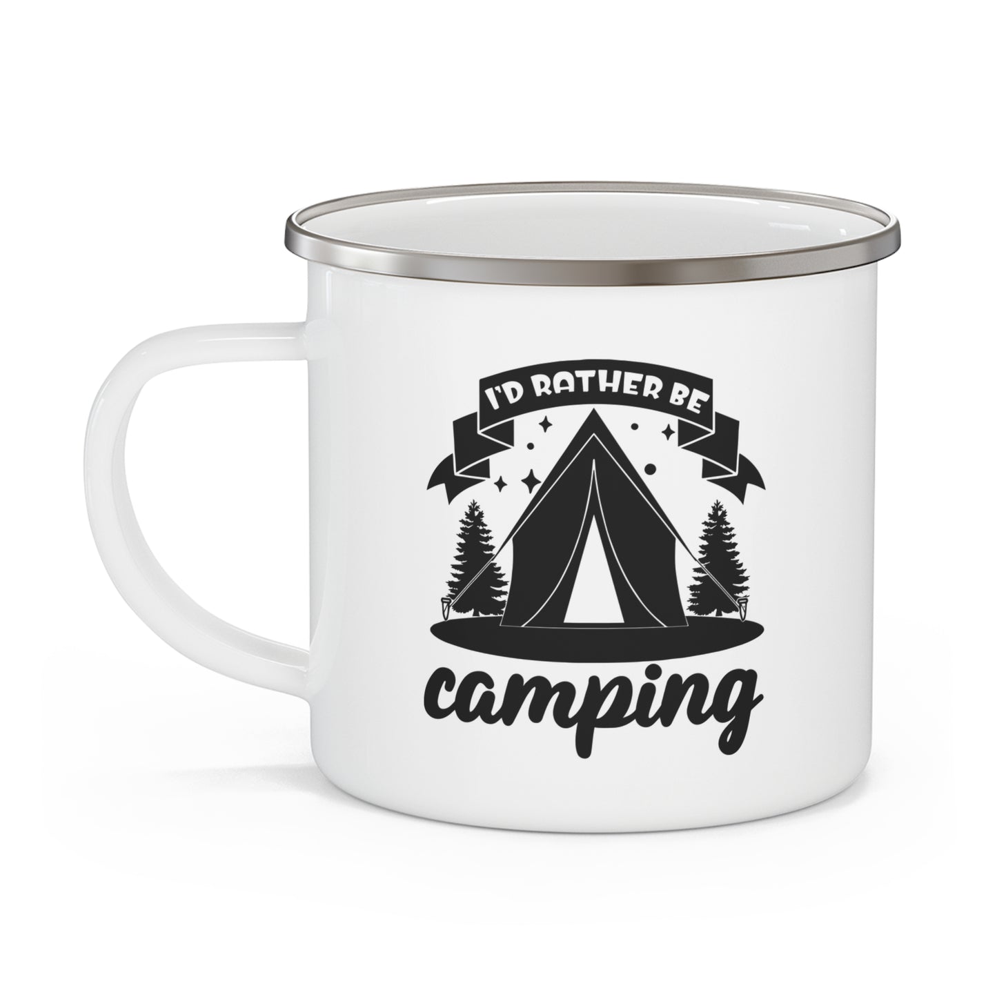 I'd Rather Be Camping Enamel Camping Mug