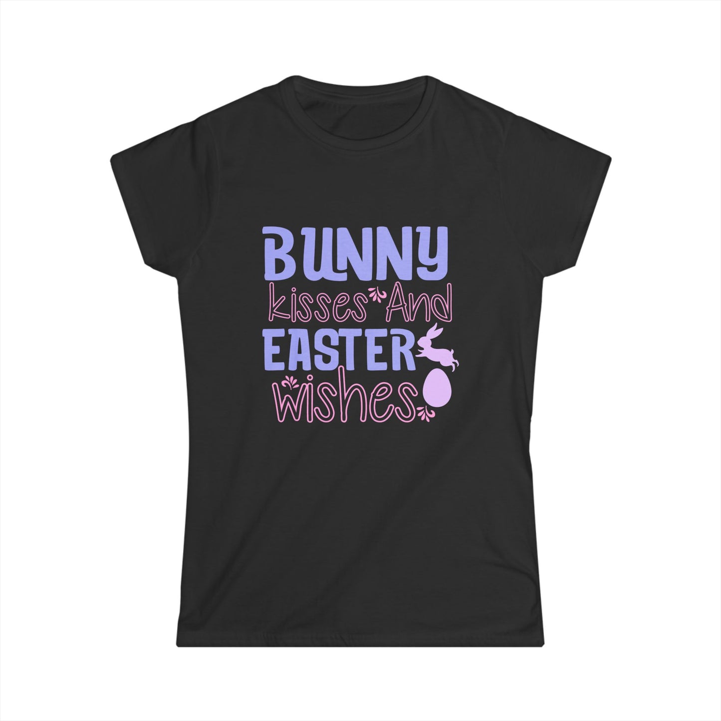 Bunny Easter Wishes Tee — Women's Pastel Easter T-Shirt