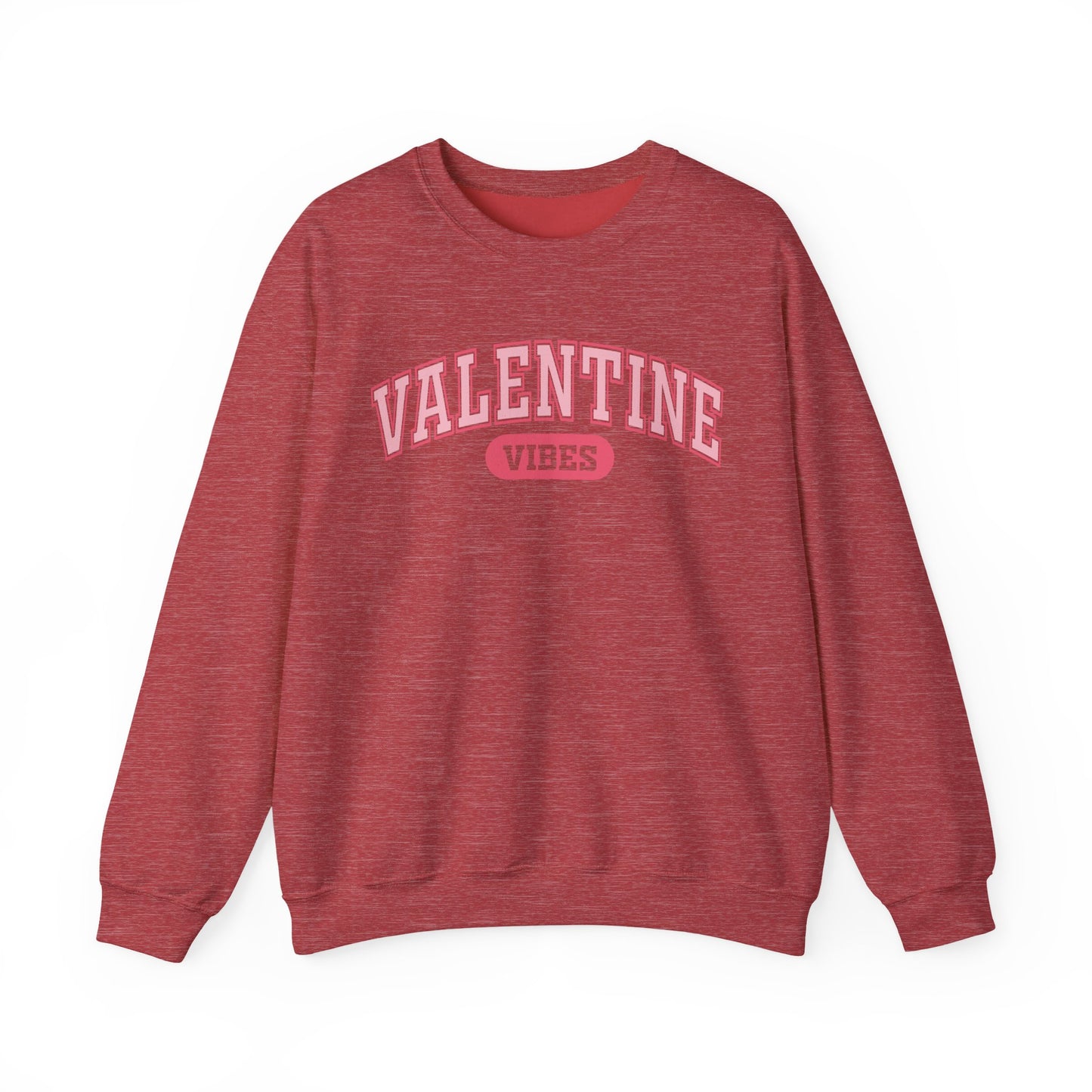 Valentine Vibes Varsity Crewneck Sweatshirt | Valentine's Day retro lettering