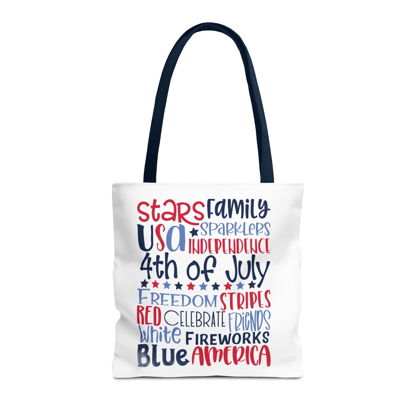 4th of July Tote Bag - USA Patriotic Stars & Stripes Independence Day Tote