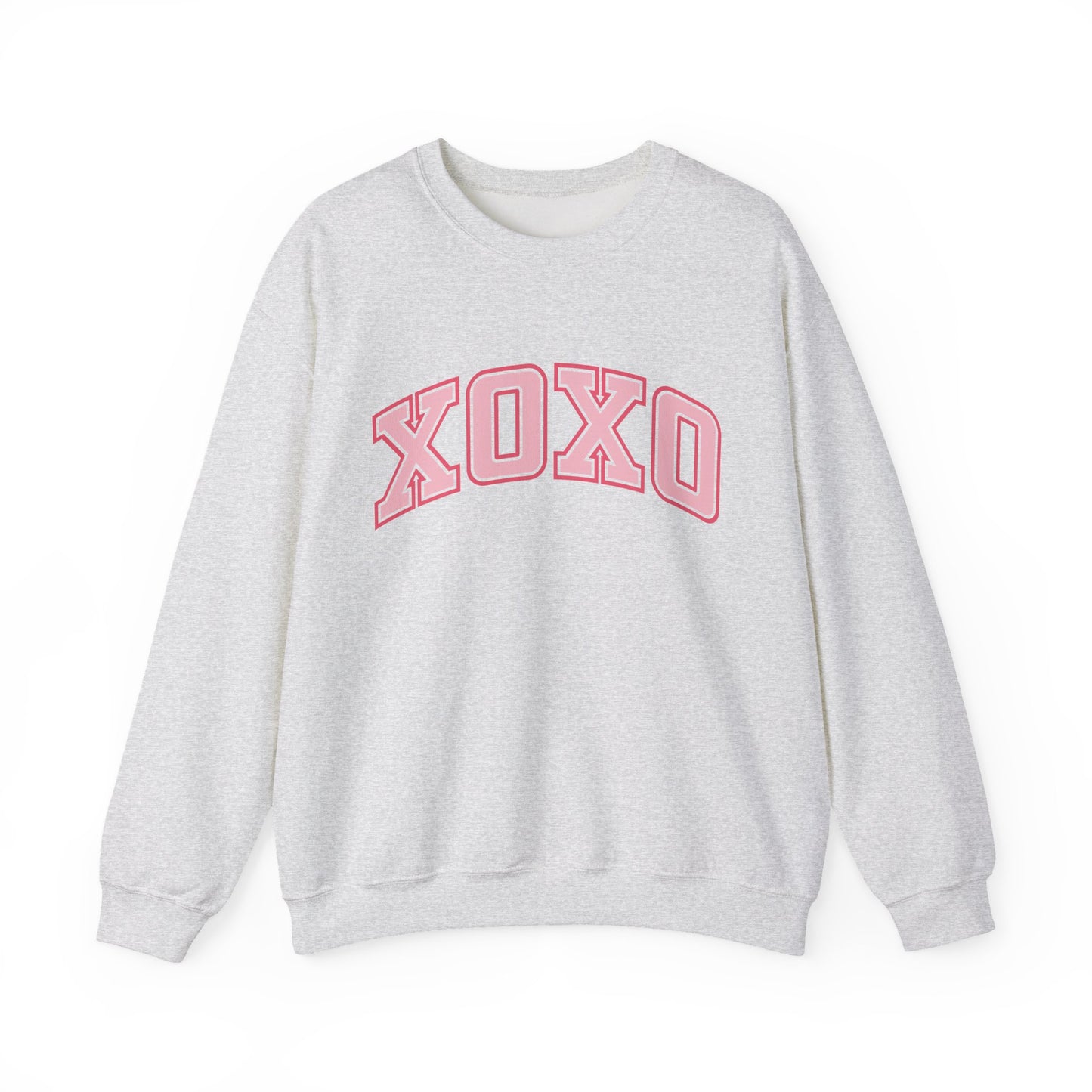 XOXO Pink Varsity Crewneck Sweatshirt
