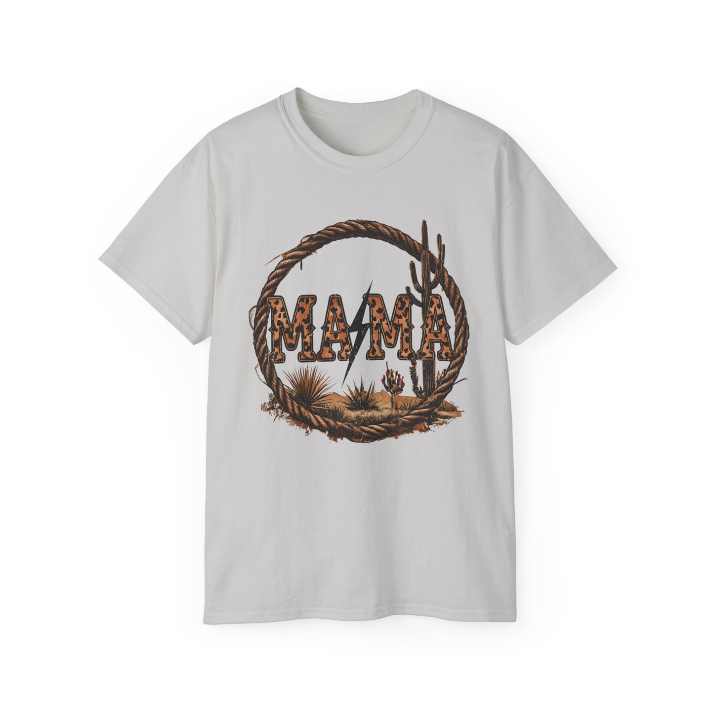 Western-Inspired Mama Cactus Graphic Tee – Unisex Ultra Cotton Shirt for Moms