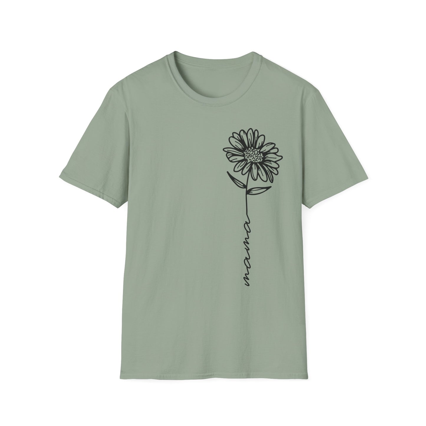 Floral Minimalist Mama Softstyle T-Shirt - Perfect Gift for Mother's Day