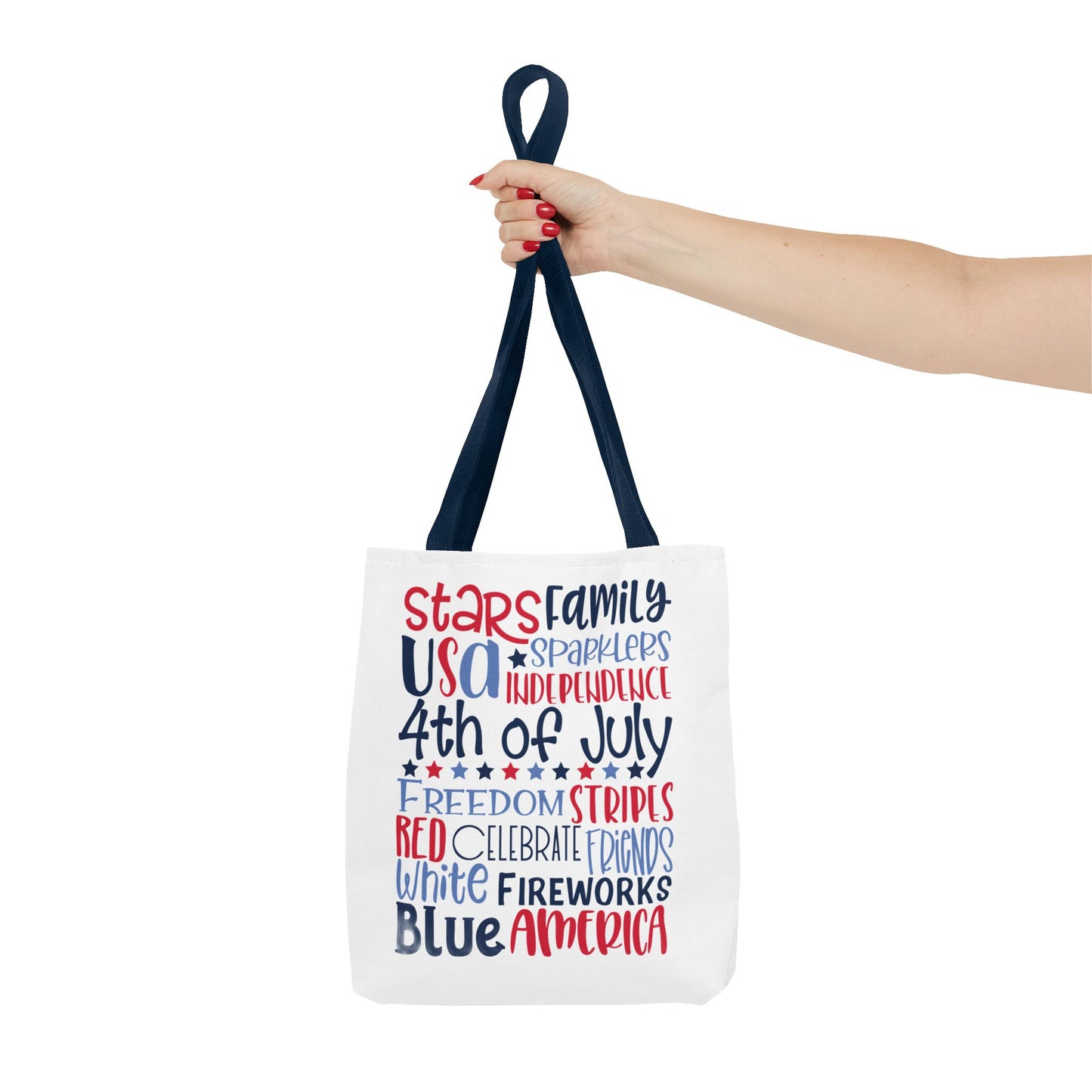 4th of July Tote Bag - USA Patriotic Stars & Stripes Independence Day Tote