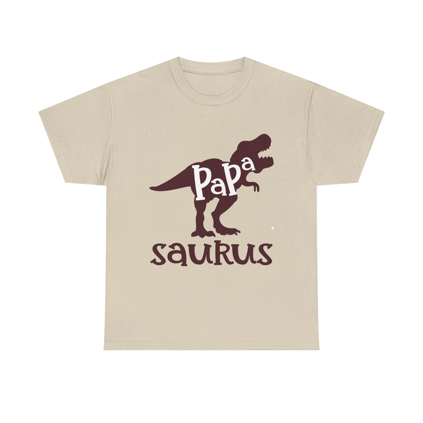 Papa Saurus: The Ultimate Dinosaur Dad Unisex Heavy Cotton T-Shirt - Perfect Father's Day Gift for Prehistoric Parents
