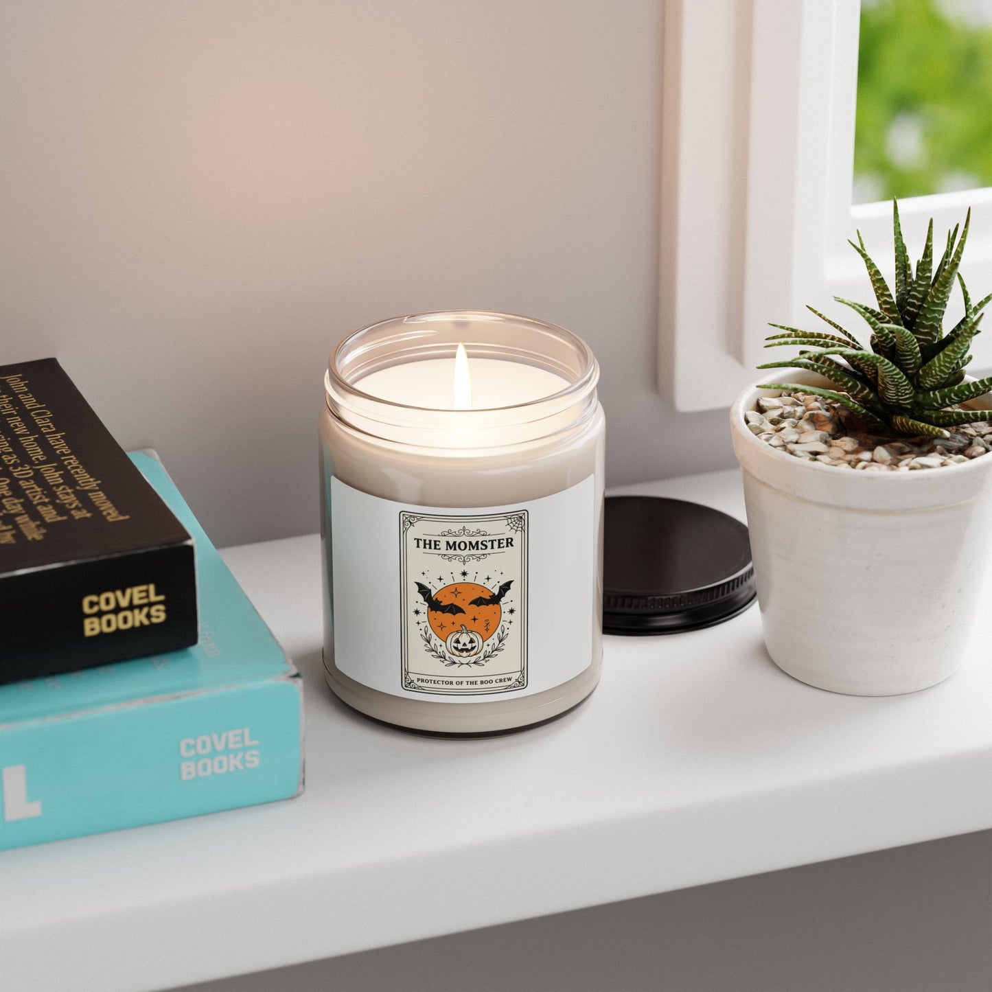 Momster Halloween Candle | Soy Candle, Pumpkin Bat Design