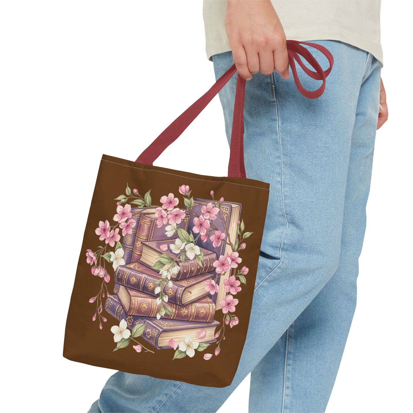 Wildflower Book Tote — Floral Print Library Tote