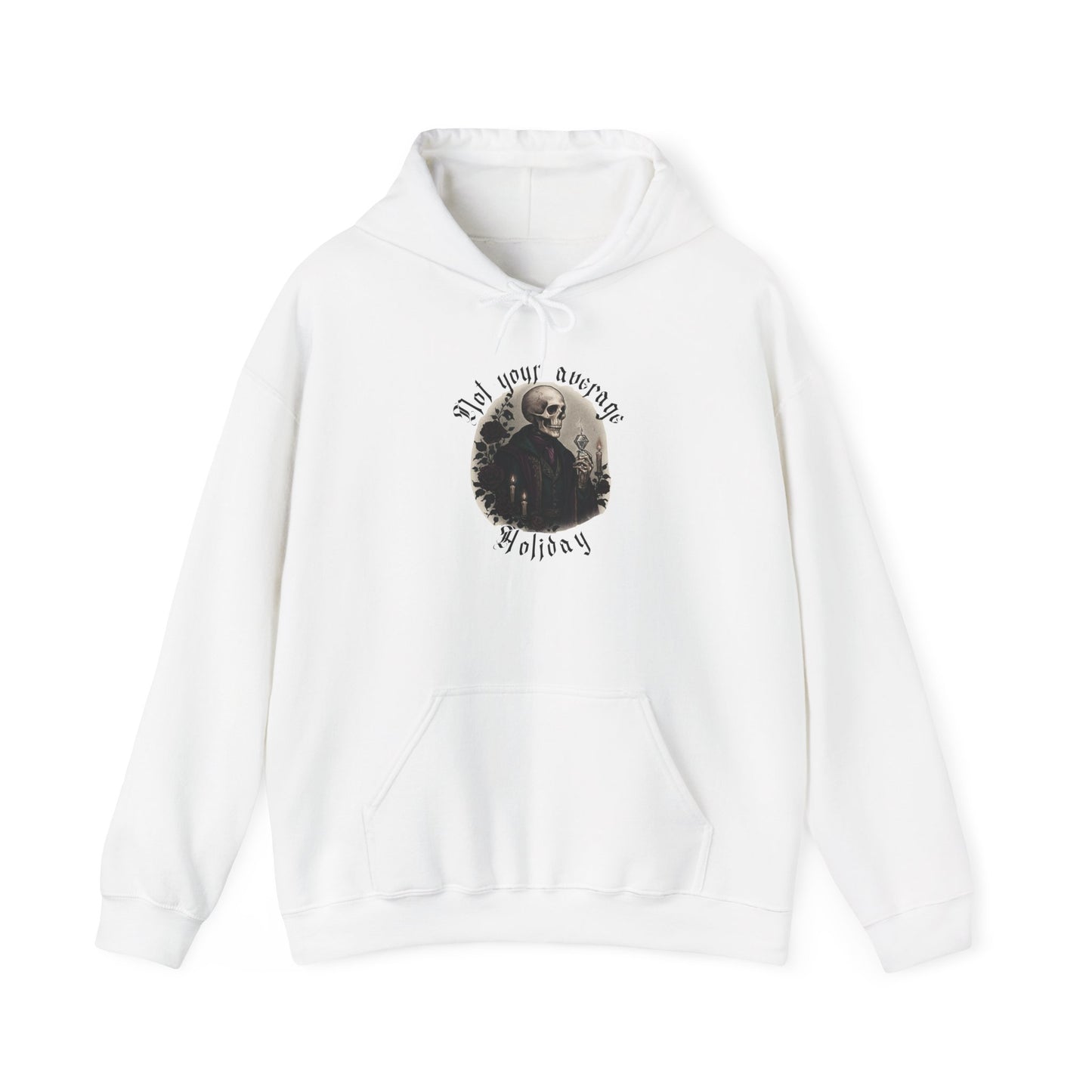 "Not Your Average Holiday" Vintage Skull Graphic Hoodie
