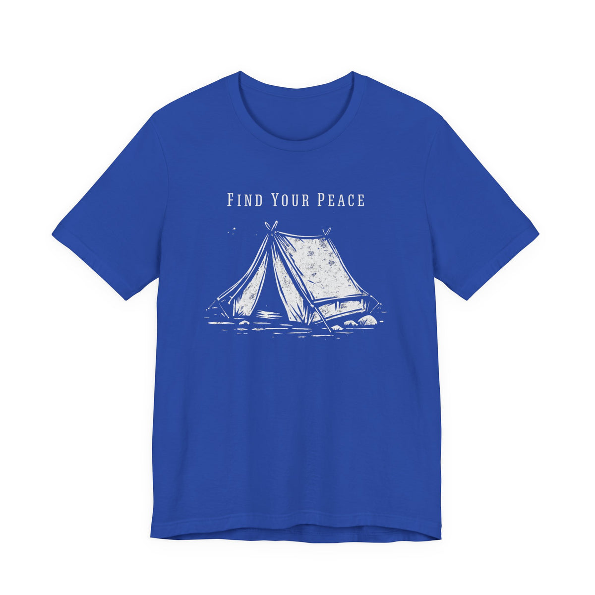 Find Your Peace Tent Camping Graphic Unisex Tee