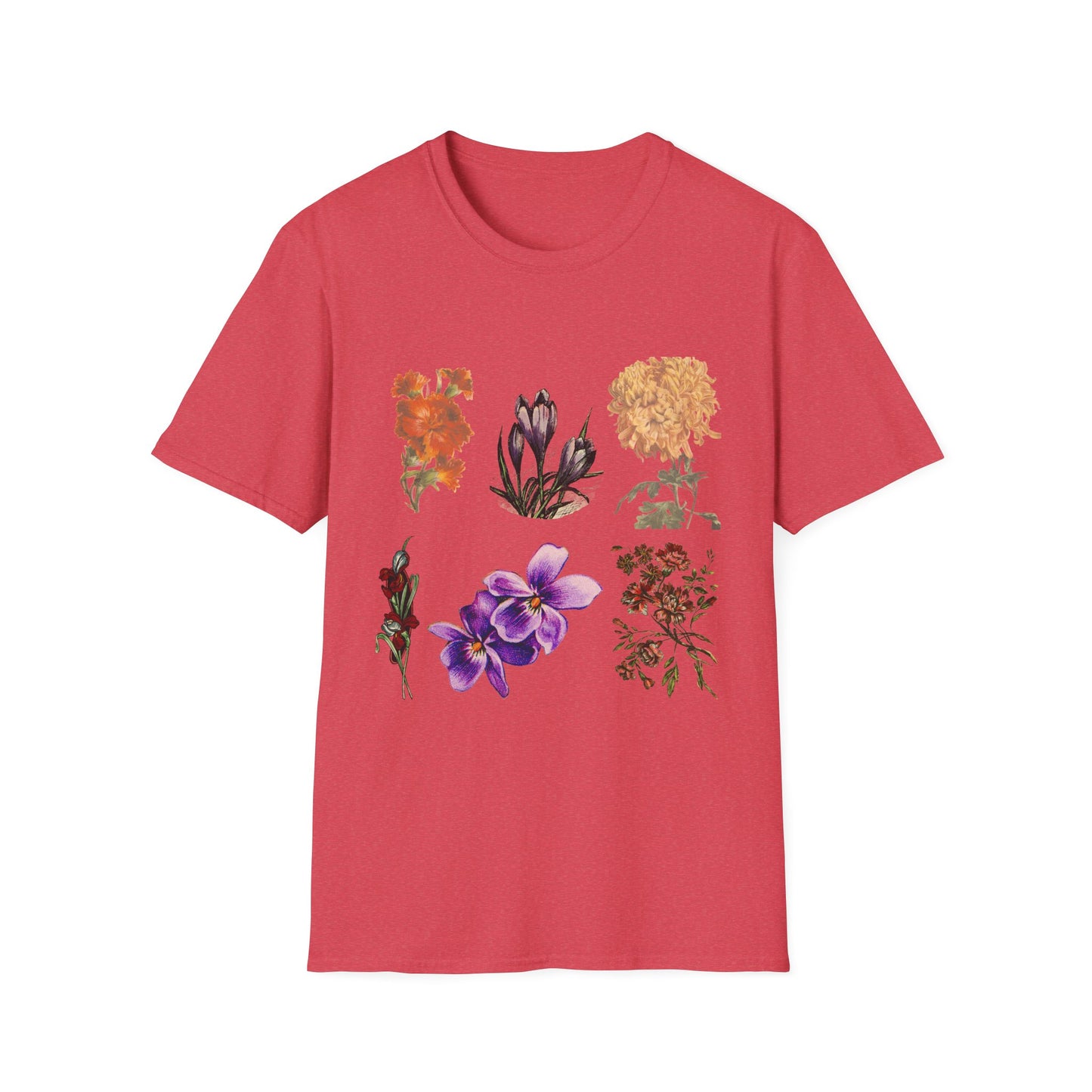 Floral Collage Tee — Vintage Botanical Flowers T-Shirt