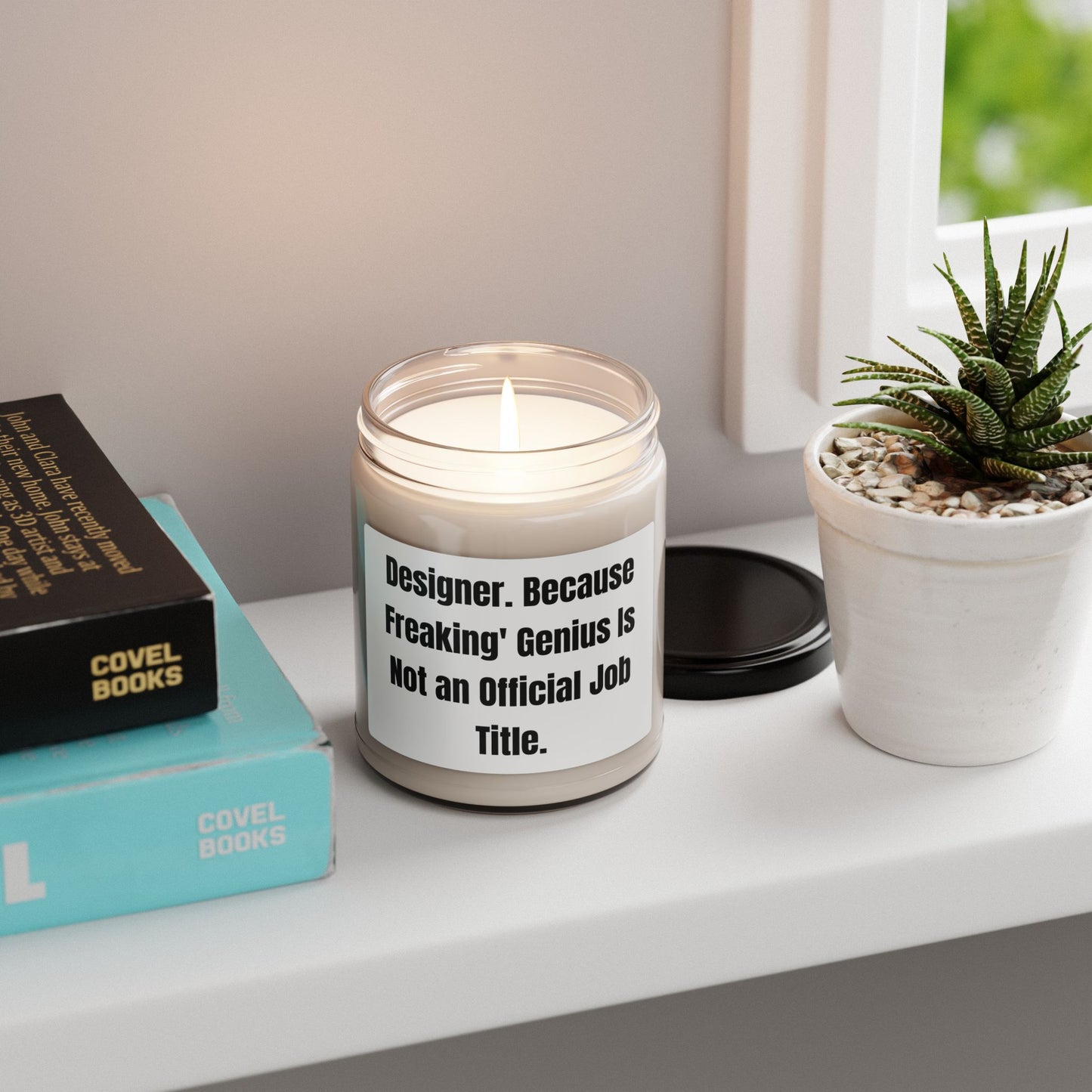 Designer Because Freaking Genius Is Not an Official Job Title Candle