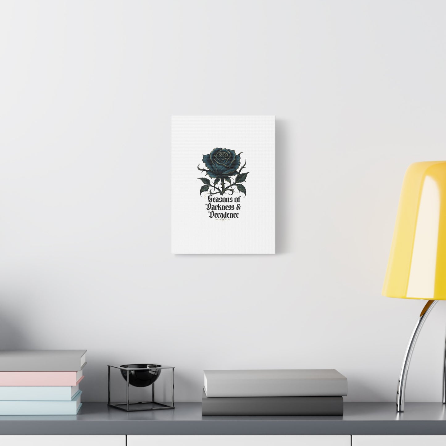 Canvas Wall Art — Gothic Blue Rose "Seasons of Darkness & Decadence"