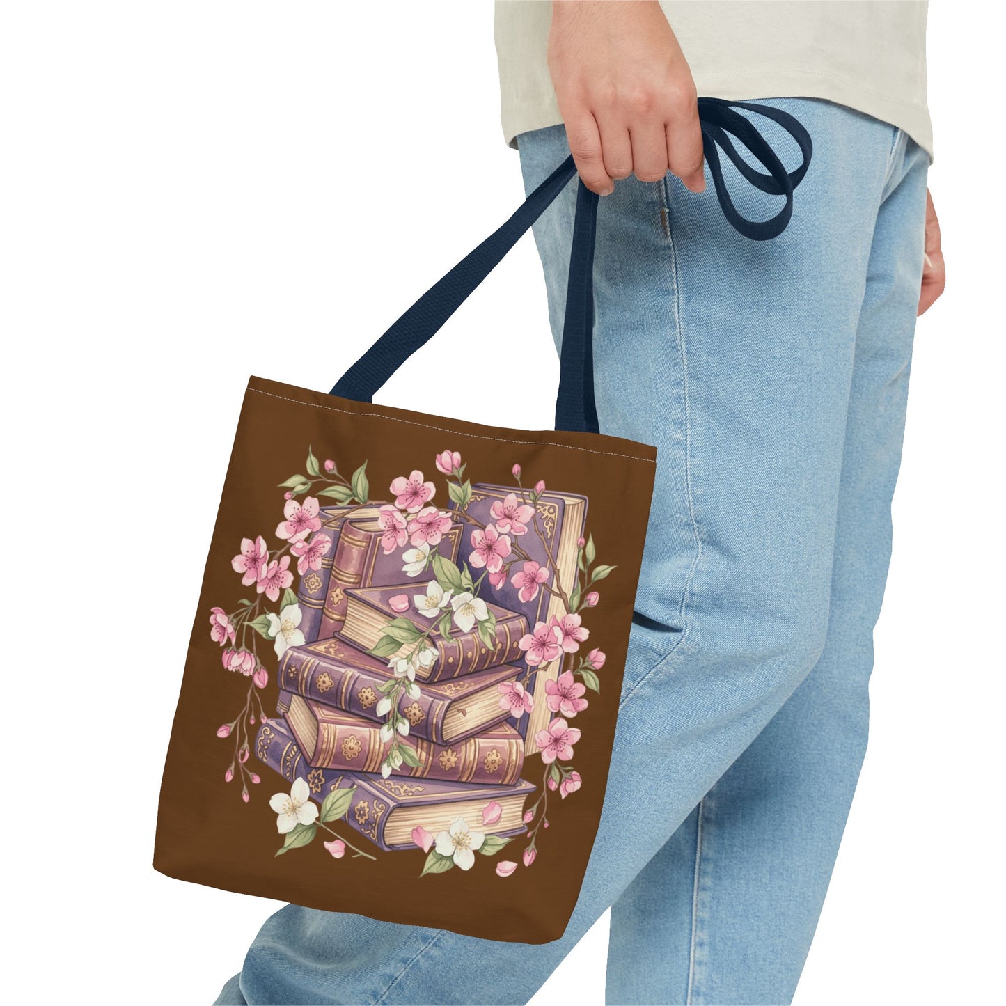 Wildflower Book Tote — Floral Print Library Tote