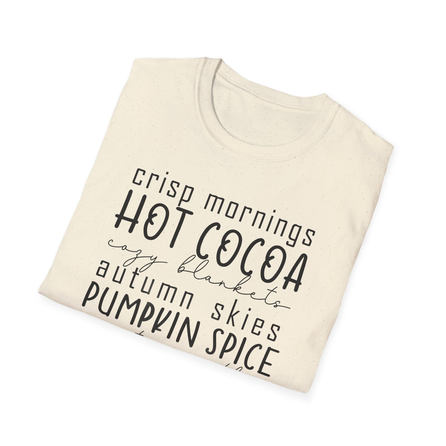 Cozy Fall T-Shirt | Autumn Vibes Shirt, Pumpkin Spice Tee, Hot Cocoa Top, Seasonal Casual Wear, Thanksgiving Gift