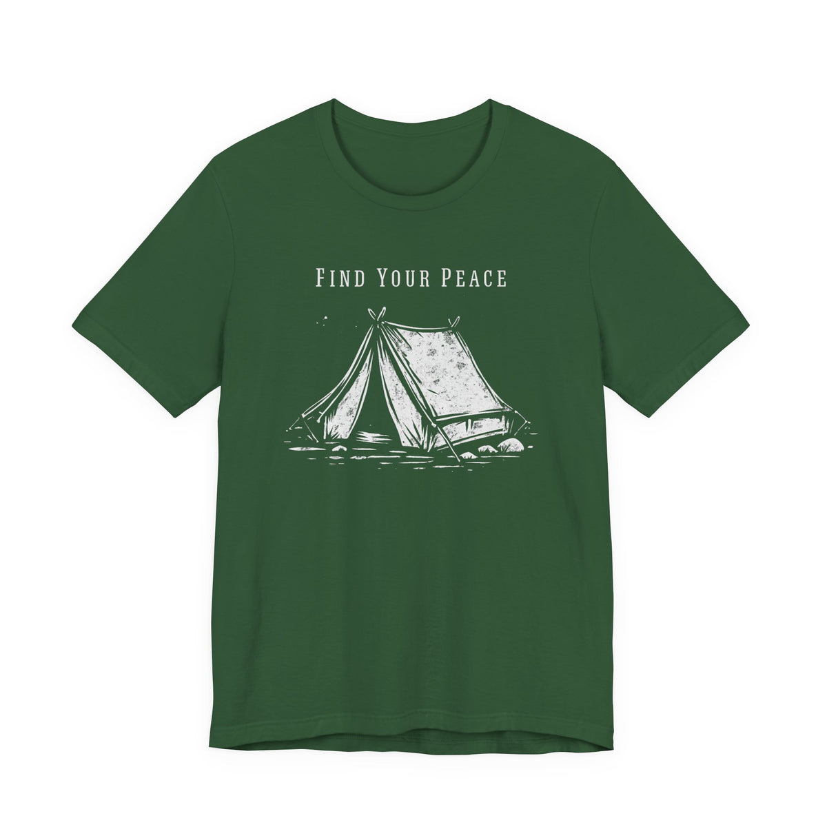 Find Your Peace Tent Camping Graphic Unisex Tee