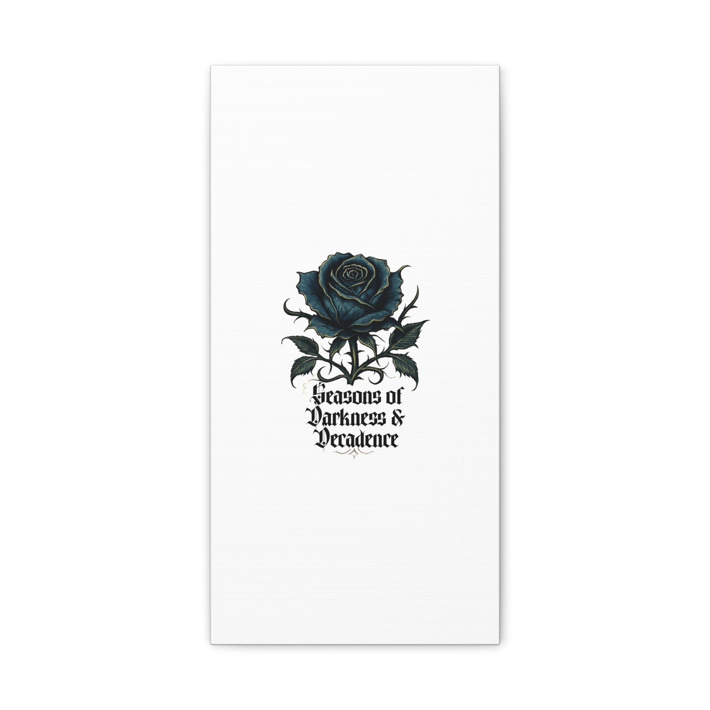 Canvas Wall Art — Gothic Blue Rose "Seasons of Darkness & Decadence"