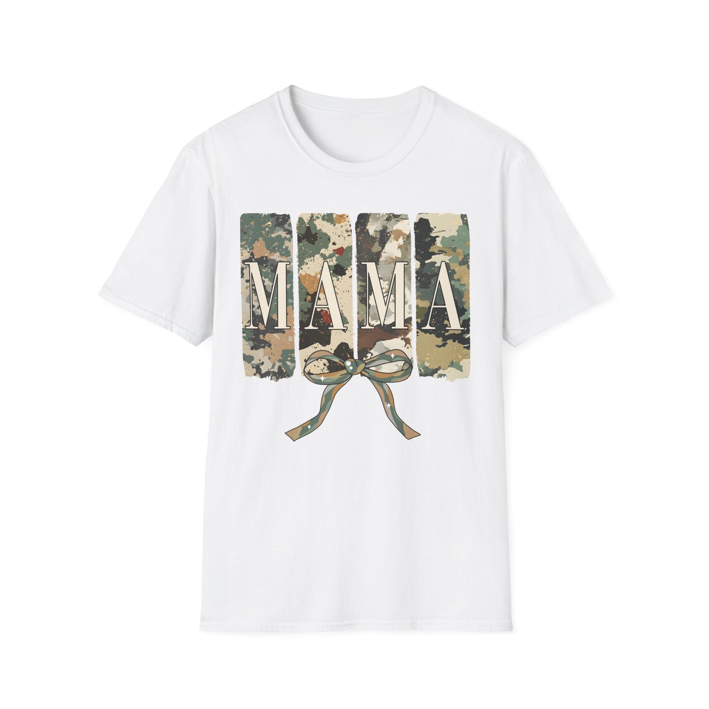 Camo Mama Mother's Day Softstyle T-Shirt - Perfect Gift for Military Moms