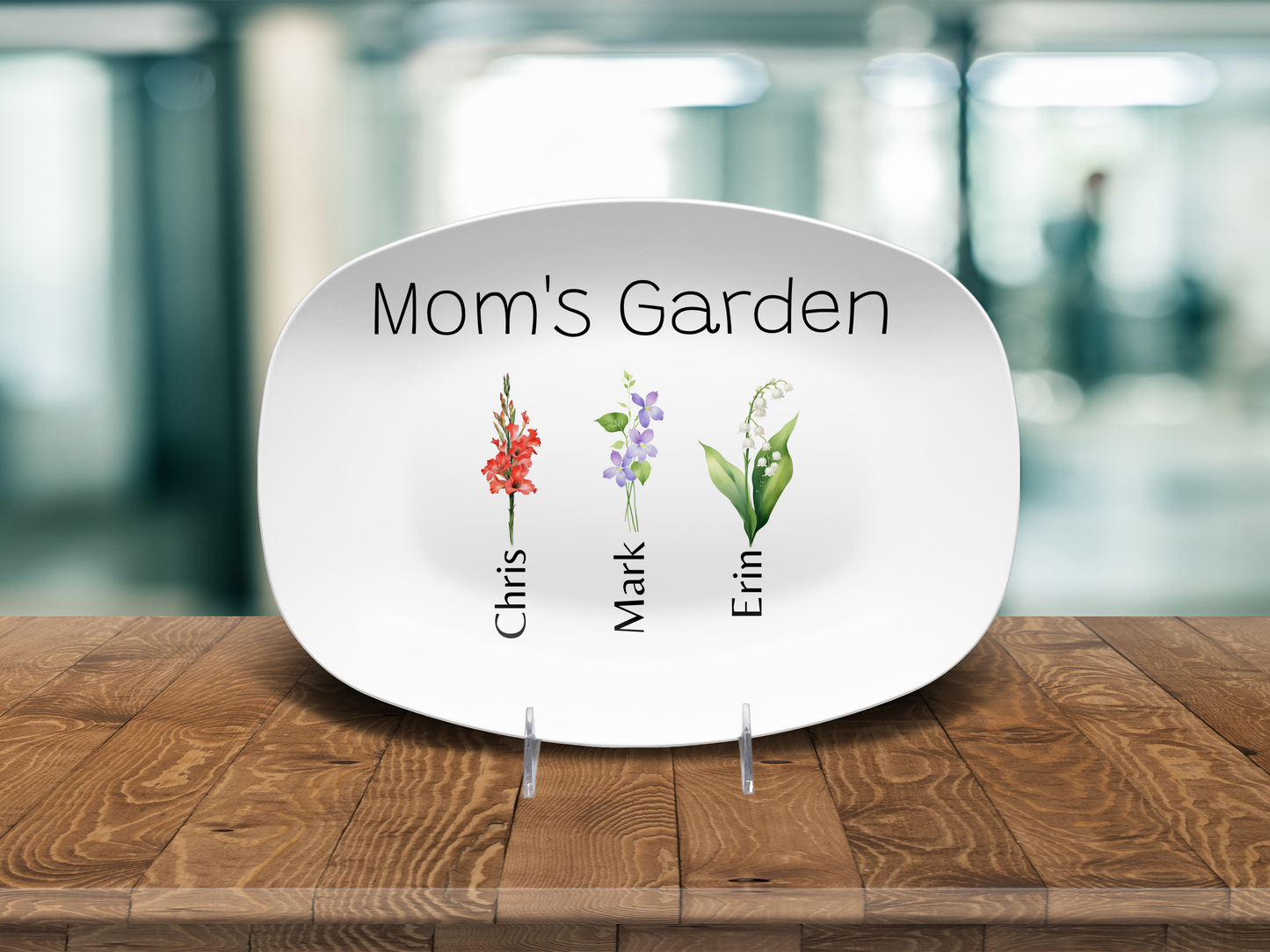 🌸 Mom's Garden Personalized Platter 🌸