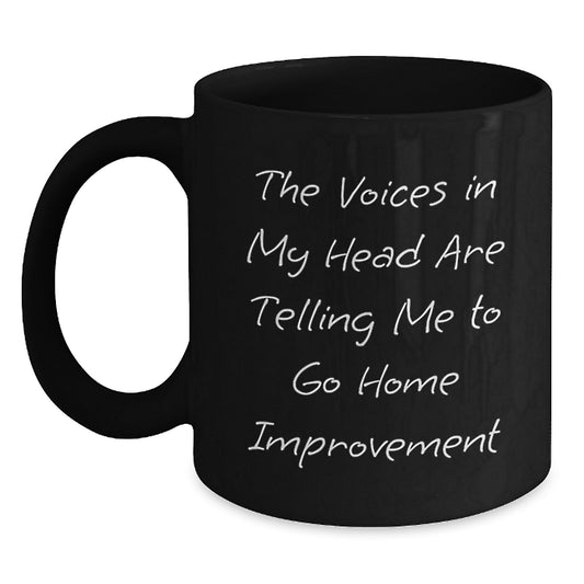 Home Improvement Enthusiast Gifts for Men Funny Black Ceramic Coffee Mugs from Friends for Graduation - Main