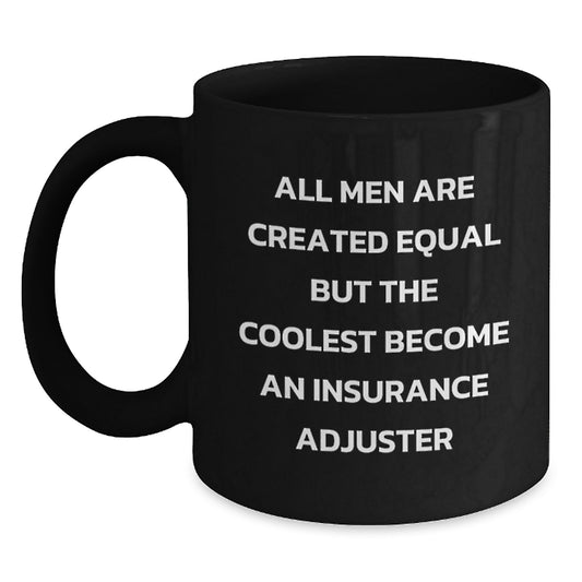 Insurance Adjuster Keepsake Black Coffee Mug for Him Graduation Gift - Main