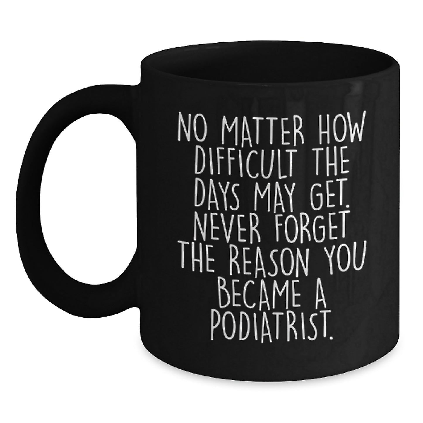 Podiatrist Gifts from Friends for Graduation Unique Black Coffee Mugs - Never Forget the Reason You Became a Podiatrist - Inspirational Motivational Quote - Main