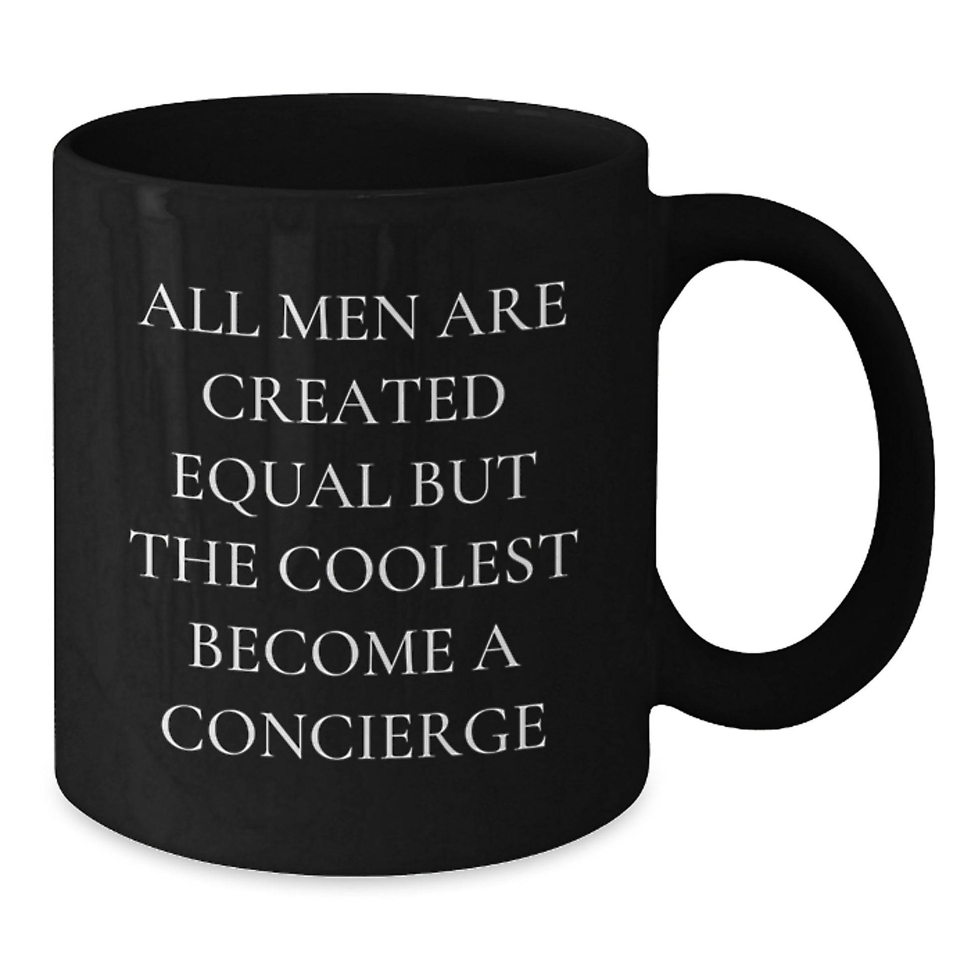 Funny Concierge Gifts for Men, Unique Black Coffee Mug, Graduation Unique Gifts from Friends and Family - Additional