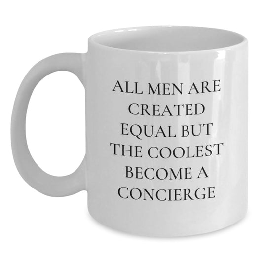 Funny Concierge White Coffee Mugs - Gifts from Friends for Graduation Unique Concierge Lover - Main