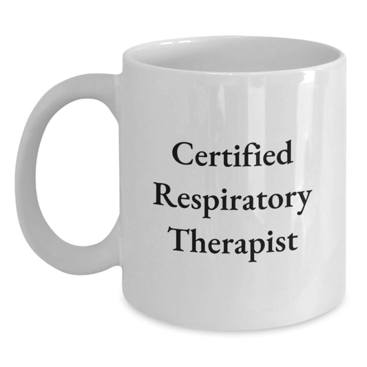 Funny Gifts from Friends to Certified Respiratory Therapist - White Coffee Mug, Birthday Unique Presents for Respiratory Therapist, Inspirational Quote 'You're a Breath of Fresh Air' - Main