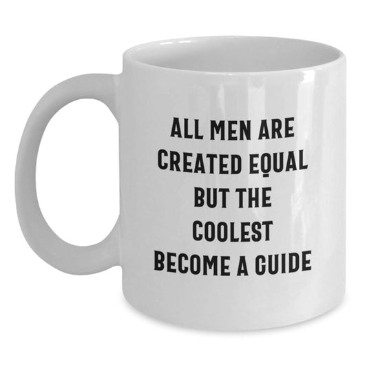 Funny Guide Gifts for Men, Father's Day Unique Guide Coffee Mug, White Ceramic 11oz or 15oz Capacity, Gifts from Friends, Family, or Coworkers - Main