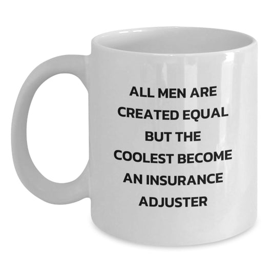 White Insurance Adjuster Keepsake Mug for Him Graduation Gift - Main