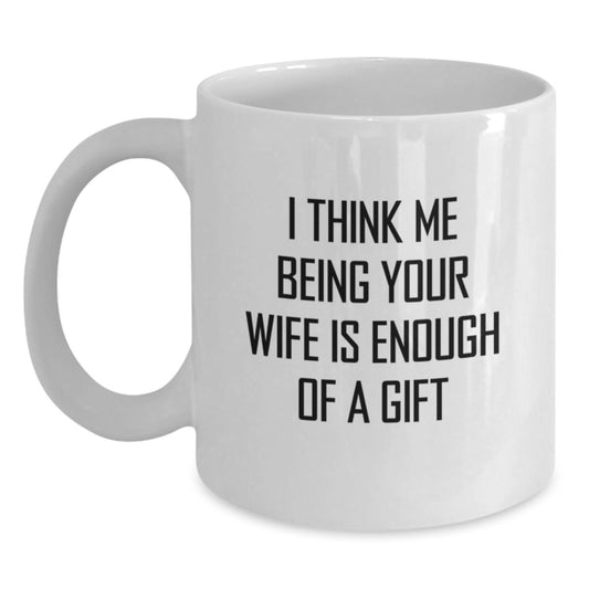 Wife White Coffee Mug Elegant Keepsake for Her Birthday Gift - Main