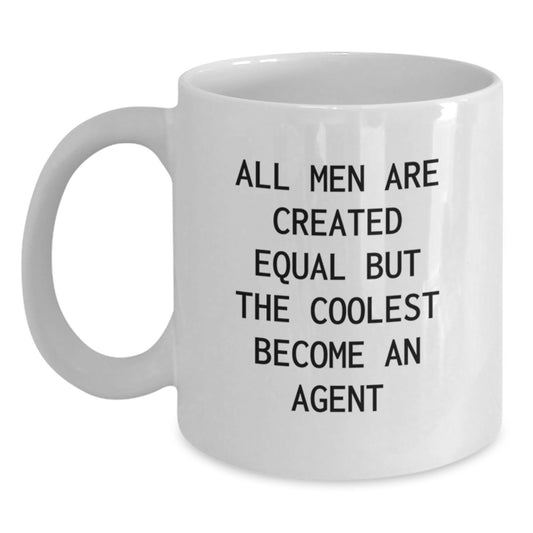 Funny Agent Gifts for Men, White Coffee Mug, Unique Graduation Unique Gifts from Friends, Family, Coworkers to Agent - Main
