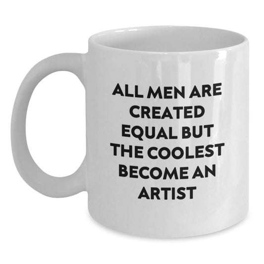 Artist Keepsake White Coffee Mug for Him 11oz Graduation Gift Ceramic - Main