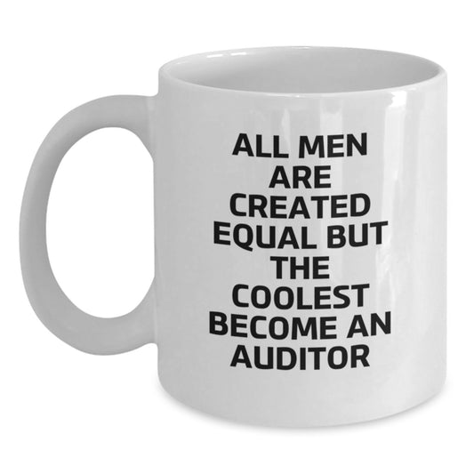 Funny Auditor Quotes Gifts from Men for Auditor Friends Valentine's Unique White Coffee Mugs - Main