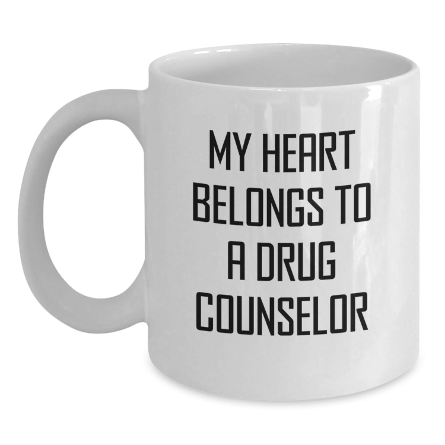 Funny Drug Counselor Gifts for Men - White Coffee Mug, Graduation Unique Gifts from Friends, Family - Main